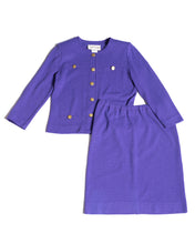 Load image into Gallery viewer, 1980s Purple Knit Skirt Suit