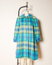 Load image into Gallery viewer, Bright Plaid Mohair Swing Coat