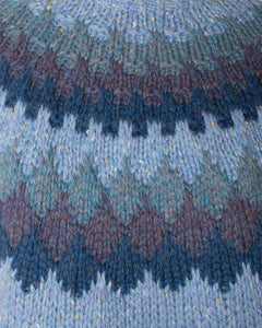 80s Blue Icelandic Chunky  Knit Sweater large