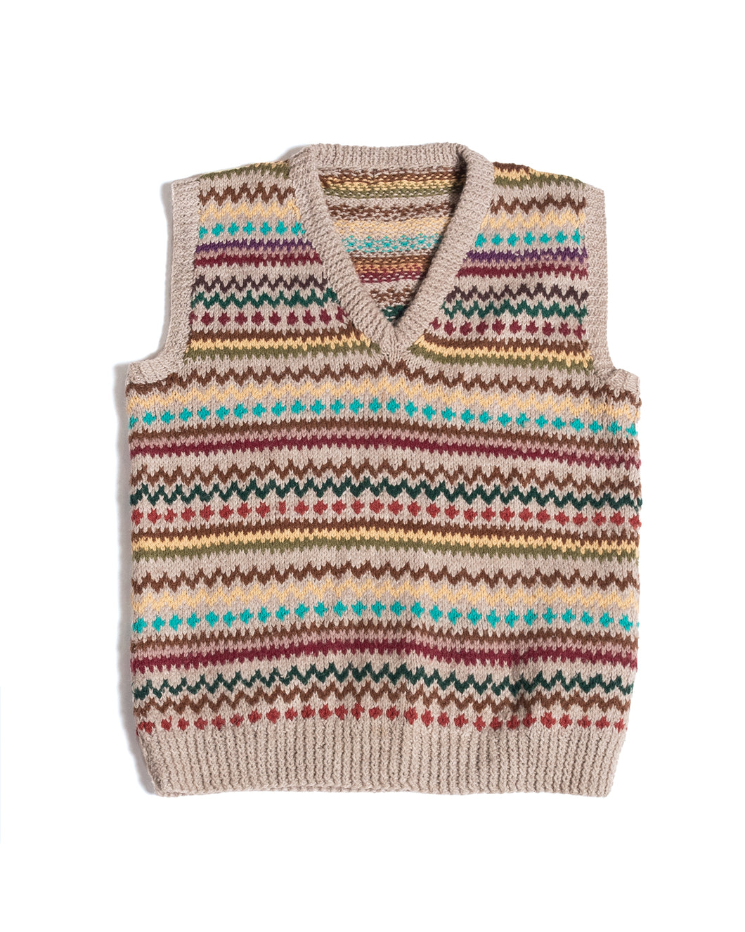 1960s Fair Isle Knitted Vest