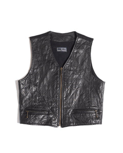 90s Quilted Leather Vest by Daniel Hechter