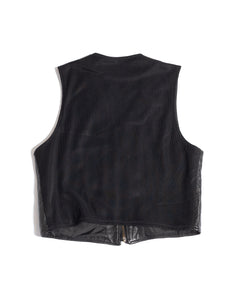 90s Quilted Leather Vest by Daniel Hechter