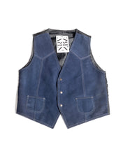 Load image into Gallery viewer, 70s Blue Suede Vest