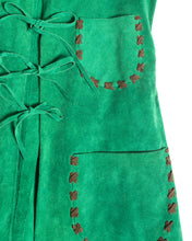 Load image into Gallery viewer, 60s Green Suede Vest