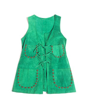 Load image into Gallery viewer, 60s Green Suede Vest