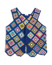 Load image into Gallery viewer, 70s Rainbow Crochet Vest
