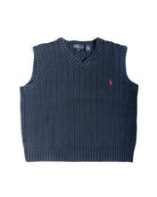 Load image into Gallery viewer, Polo Ralph Lauren Cropped Navy Cotton Vest