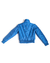 Load image into Gallery viewer, 70s Cobalt Blue Fera Ski Jacket with Puff Sleeves