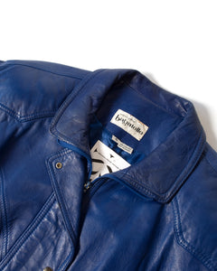 80s Bagatelle Blue  Buttery Leather Bomber