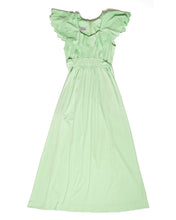 Load image into Gallery viewer, Mint Green 70s Jersey Maxi Dress with Scalloped Collar