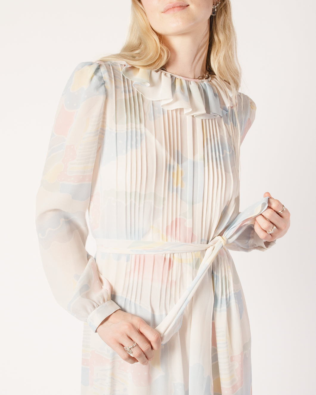 pastel cloud dress Dusk Cloud Dress in Hand-Dyed Silk by Klements