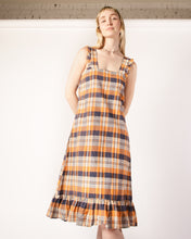 Load image into Gallery viewer, 70s Plaid Pinafore Style Dress