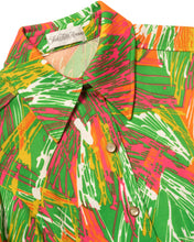 Load image into Gallery viewer, 70s Saks 5th ave fluorescent abstract splatter print poly jacket