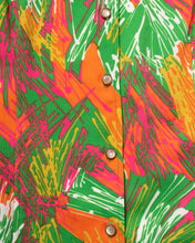 Load image into Gallery viewer, 70s Saks 5th ave fluorescent abstract splatter print poly jacket