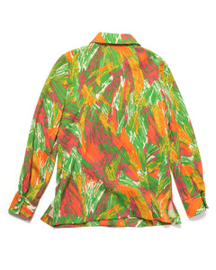 70s Saks 5th ave fluorescent abstract splatter print poly jacket