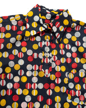 Load image into Gallery viewer, 70s nylon primary  polka dot button up