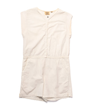 80s Dune Duds Cream Cotton Romper