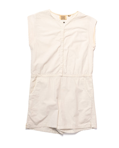 80s Dune Duds Cream Cotton Romper