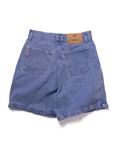 90s High-Waisted Periwinkle Blue  90s Washed  Denim Shorts by Gitano