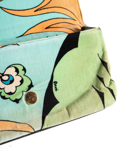 1960's Bessi Velvet Clutch with Brass Arc Handles