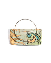 Load image into Gallery viewer, 1960&#39;s Bessi Velvet Clutch with Brass Arc Handles