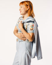 Load image into Gallery viewer, Pale Blue and White Seersucker Pant suit, medlg