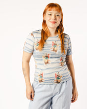 Load image into Gallery viewer, 70s allover print poly jersey tee