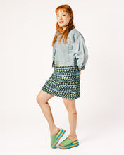 Load image into Gallery viewer, 90s ESPRIT de Corp Blue and Green Short Sleeve  MiniDress
