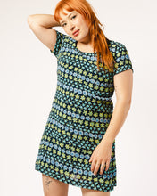 Load image into Gallery viewer, 90s ESPRIT de Corp Blue and Green Short Sleeve  MiniDress