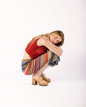 Load image into Gallery viewer, 70s Rust Suede , Crochet and Knit Vest