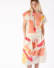 Load image into Gallery viewer, 1970s Art to Wear 2-piece Silkscreened Cotton Set Marie Bissonette