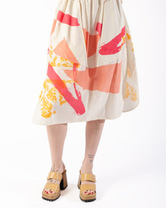 1970s Art to Wear 2-piece Silkscreened Cotton Set Marie Bissonette
