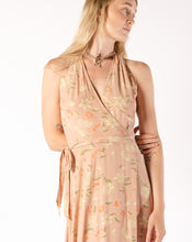 Load image into Gallery viewer, 90s Pastel Floral Rayon Wrap Dress