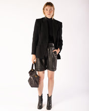 Load image into Gallery viewer, Roberta di Camerina Black Leather Box Purse With Adjustable Strap