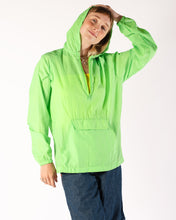 Load image into Gallery viewer, 1990s Bright Neon Green nylon hooded jacket