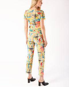 Karl Lagerfield Abstract Pattern Mesh 2 piece  Leggings and Tee