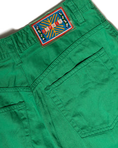 1980s Kelly Green Esprit  Extra Long  Cotton Shorts, small