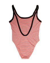 Load image into Gallery viewer, Esprit  red and white stripe tank Bodysuit