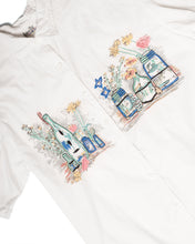 Load image into Gallery viewer, 1980s Embroidered Still Life with Jars and flowers Cotton Button Down