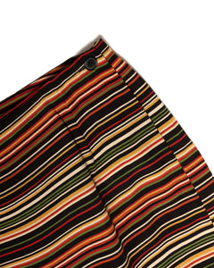 1990s Jones New York Striped Silk Wrap Skirt