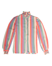 Load image into Gallery viewer, Stripe 80s shirt with Pie Crust collar