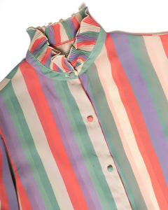 Stripe 80s shirt with Pie Crust collar