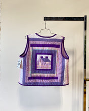 Load image into Gallery viewer, 70s Purple House quilted Vest