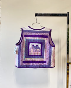 70s Purple House quilted Vest
