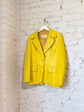 Load image into Gallery viewer, 1960/70s Bright Yellow Leather jacket