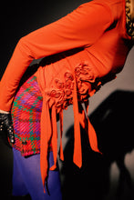 Load image into Gallery viewer, Red Jersey Joseph Ribkoff Rosette Top