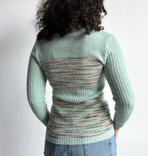 Load image into Gallery viewer, 1970&#39;s Mint Green Spacedye Cardigan