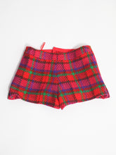 Load image into Gallery viewer, 1960&#39;s Plaid Wool Mini Shorts