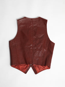 1970's Ox Blood Leather Vest