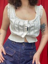 Load image into Gallery viewer, Antique Cotton and Lace Corset Cover